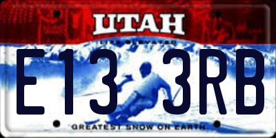 UT license plate E133RB