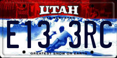 UT license plate E133RC