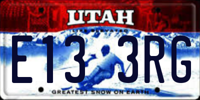 UT license plate E133RG