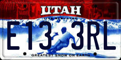 UT license plate E133RL