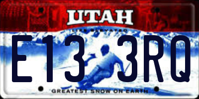 UT license plate E133RQ