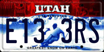 UT license plate E133RS