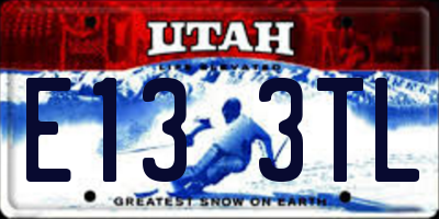 UT license plate E133TL
