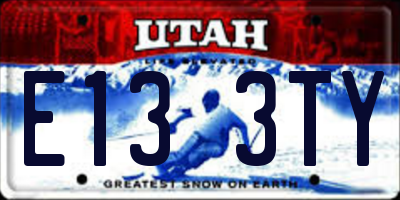 UT license plate E133TY