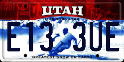 UT license plate E133UE