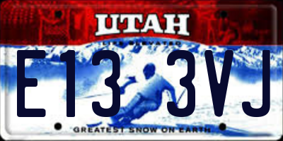 UT license plate E133VJ
