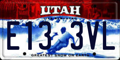 UT license plate E133VL