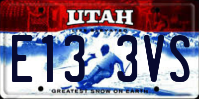 UT license plate E133VS