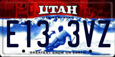 UT license plate E133VZ