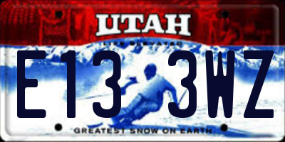 UT license plate E133WZ