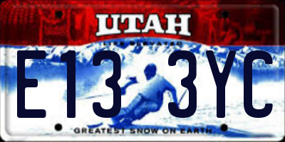 UT license plate E133YC