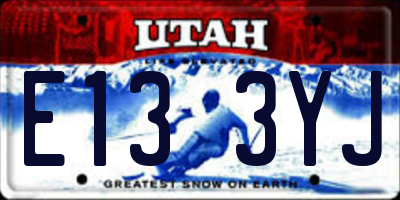 UT license plate E133YJ