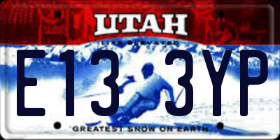 UT license plate E133YP