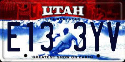 UT license plate E133YV