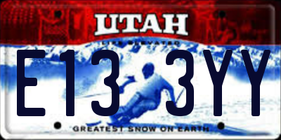 UT license plate E133YY