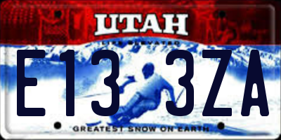 UT license plate E133ZA