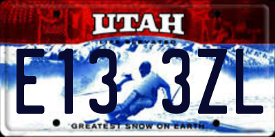 UT license plate E133ZL