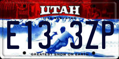 UT license plate E133ZP