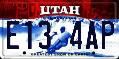 UT license plate E134AP