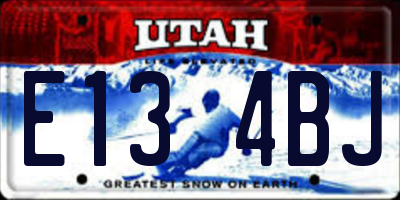 UT license plate E134BJ