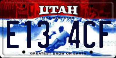 UT license plate E134CF