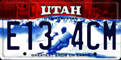 UT license plate E134CM