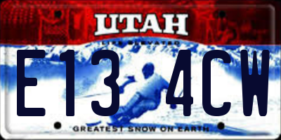 UT license plate E134CW