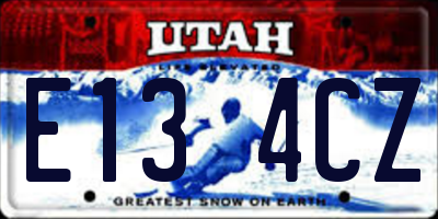 UT license plate E134CZ