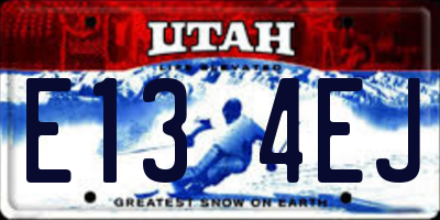 UT license plate E134EJ