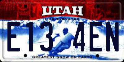 UT license plate E134EN