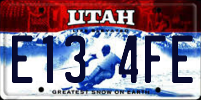 UT license plate E134FE