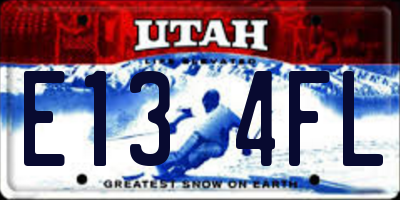 UT license plate E134FL