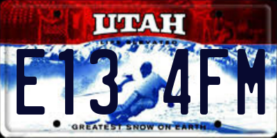 UT license plate E134FM