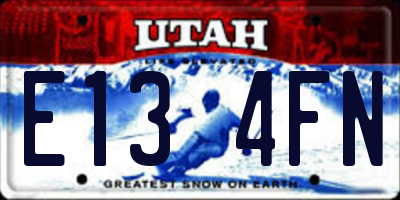 UT license plate E134FN