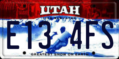 UT license plate E134FS