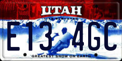 UT license plate E134GC