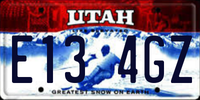 UT license plate E134GZ