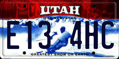 UT license plate E134HC