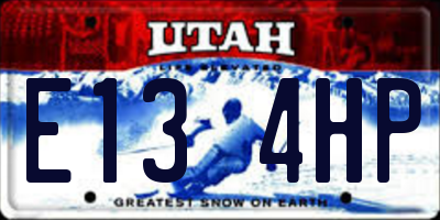 UT license plate E134HP