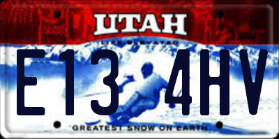 UT license plate E134HV