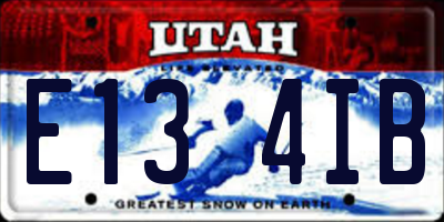 UT license plate E134IB