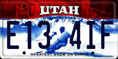 UT license plate E134IF