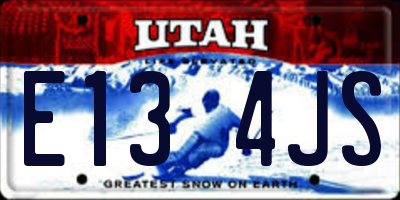 UT license plate E134JS