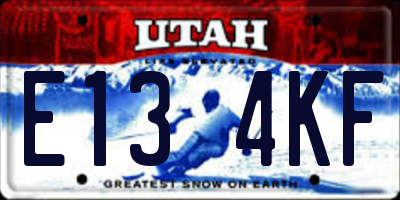 UT license plate E134KF