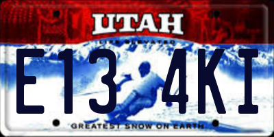 UT license plate E134KI