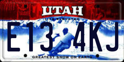 UT license plate E134KJ