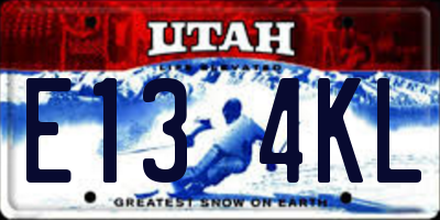 UT license plate E134KL