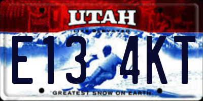 UT license plate E134KT