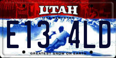 UT license plate E134LD