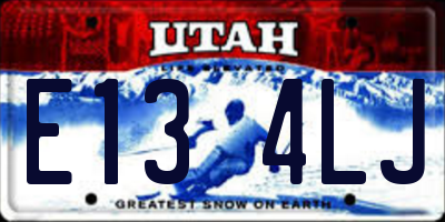 UT license plate E134LJ